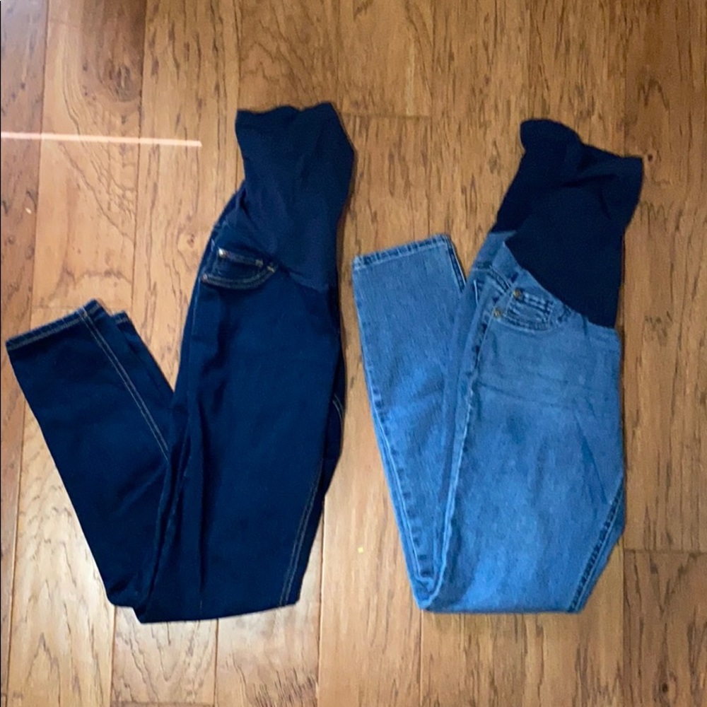 Indigo Blue maternity skinny jeans set